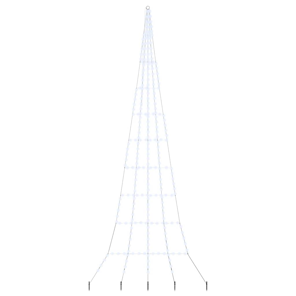 vidaXL LED Χριστουγεννιάτικο Δέντρο Ψυχρό λευκό 511 εκ Μέταλλο