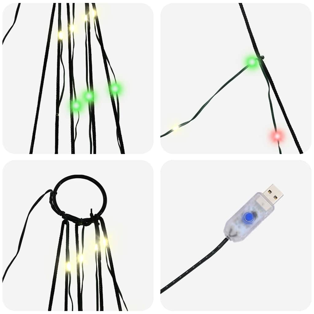 vidaXL LED Χριστουγεννιάτικο Δέντρο Πολύχρωμο 511 εκ Μέταλλο