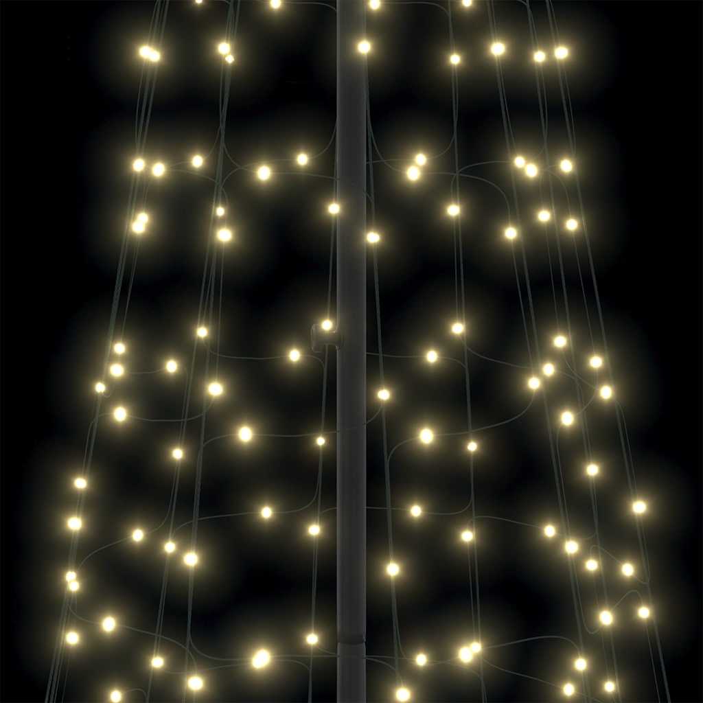 vidaXL LED Χριστουγεννιάτικο Δέντρο με βάση Θερμό λευκό 400 cm Σίδερο