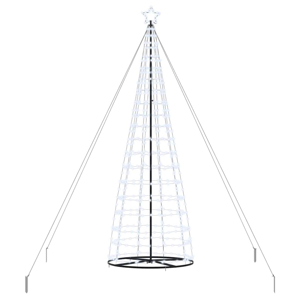 vidaXL LED Χριστουγεννιάτικο Δέντρο με βάση Ψυχρό λευκό 400 cm Σίδερο