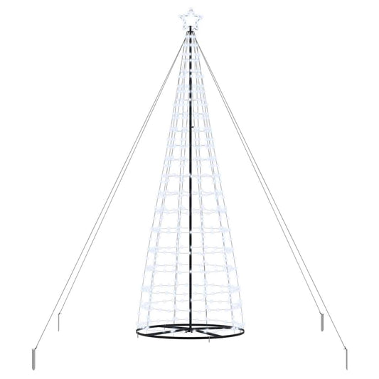 vidaXL LED Χριστουγεννιάτικο Δέντρο με βάση Ψυχρό λευκό 400 cm Σίδερο