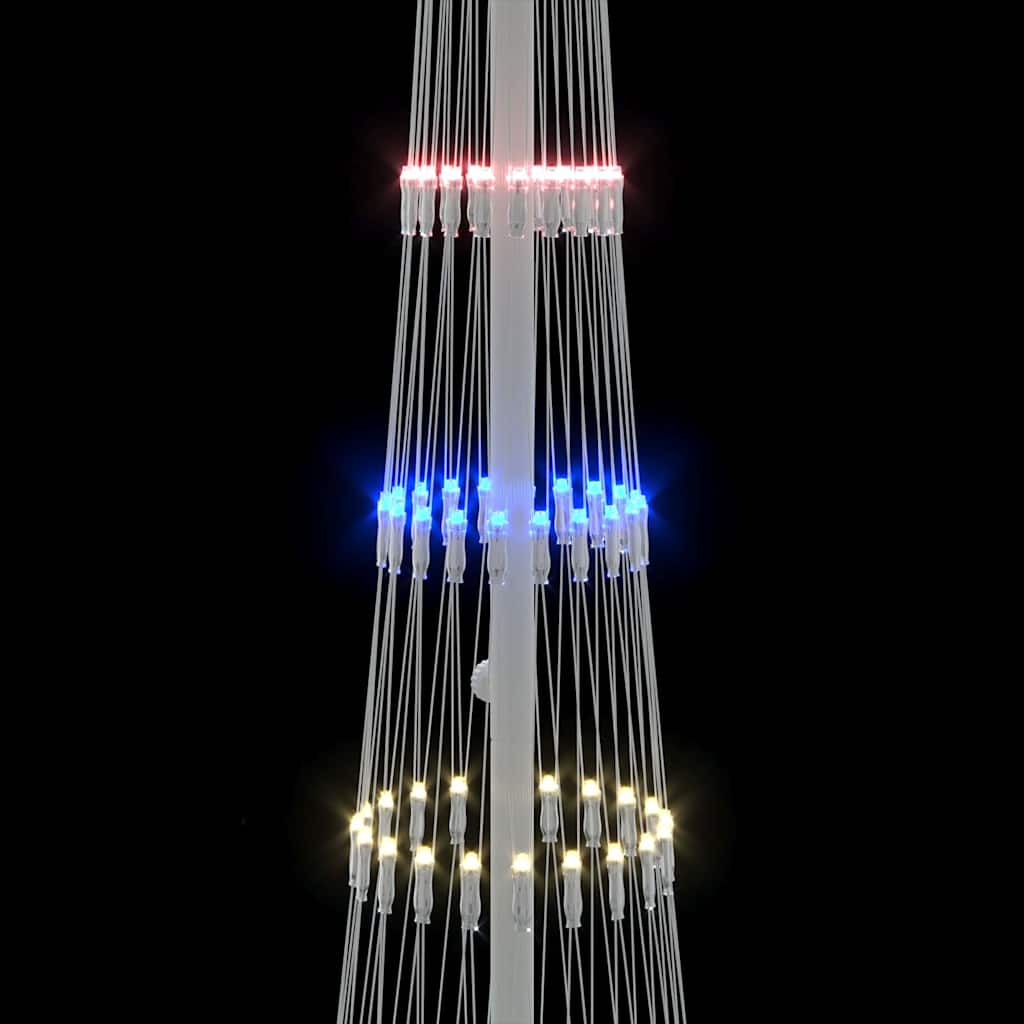 vidaXL LED Χριστουγεννιάτικο Δέντρο Πολύχρωμο 138.5 x 138.5 x 399 εκ
