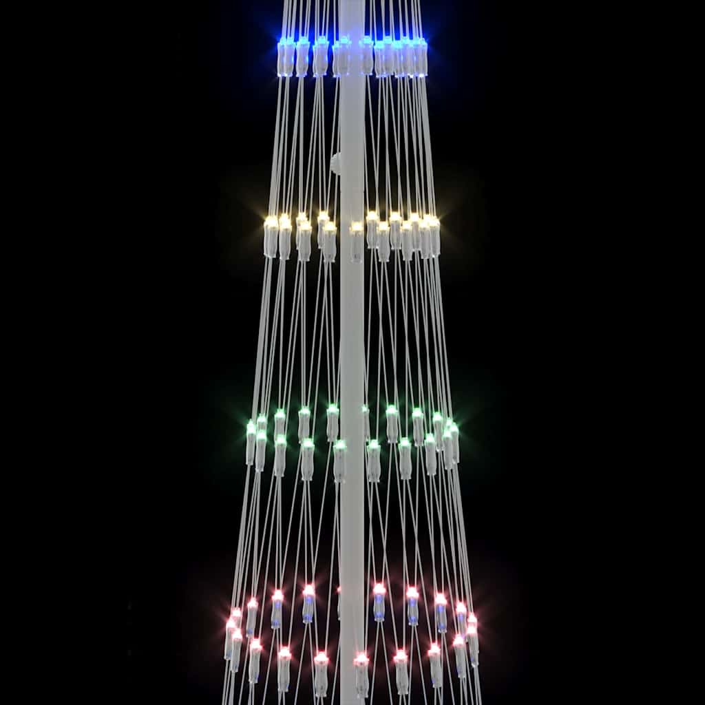 vidaXL LED Χριστουγεννιάτικο Δέντρο Πολύχρωμο 138.5 x 138.5 x 399 εκ