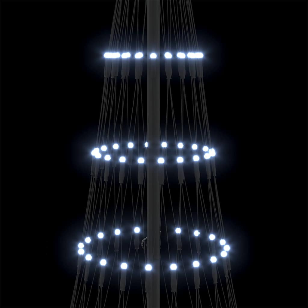 vidaXL LED Χριστουγεννιάτικο Δέντρο Ψυχρό λευκό 138.5 x 138.5 x 399 εκ