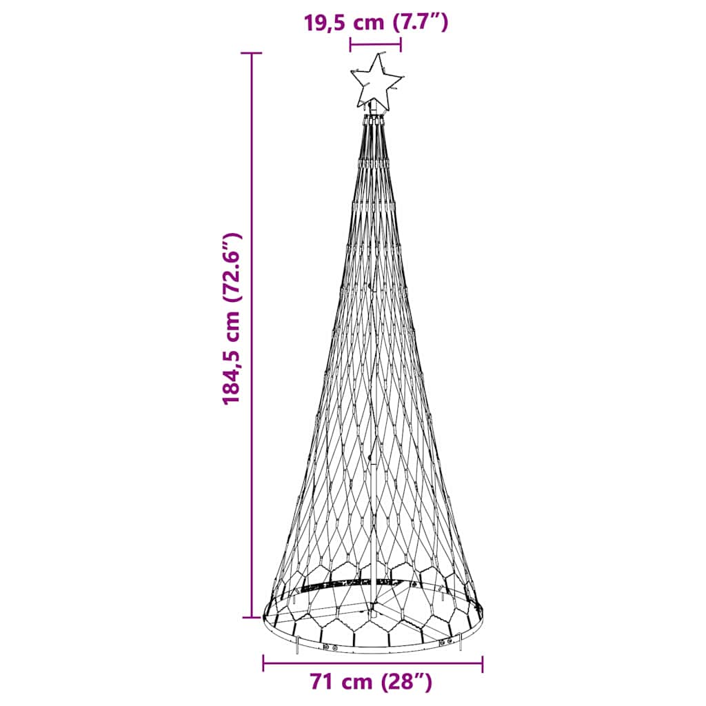 vidaXL LED Χριστουγεννιάτικο Δέντρο Ψυχρό λευκό 138.5 x 138.5 x 399 εκ