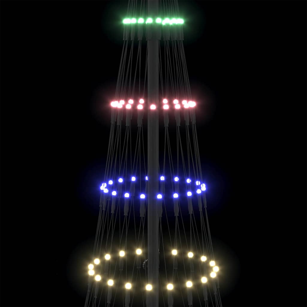 vidaXL LED Χριστουγεννιάτικο Δέντρο Πολύχρωμο 138.5 x 138.5 x 399 εκ