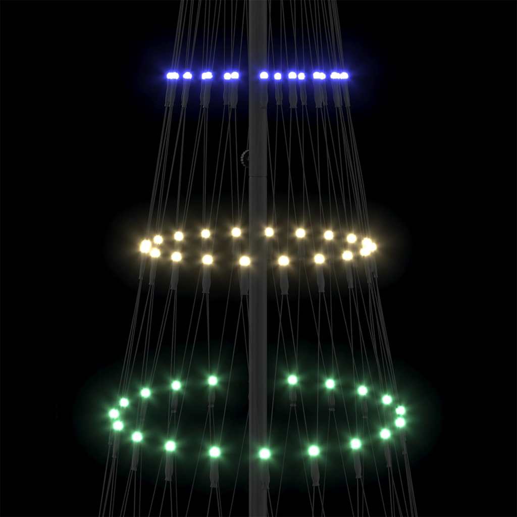 vidaXL LED Χριστουγεννιάτικο Δέντρο Πολύχρωμο 138.5 x 138.5 x 399 εκ