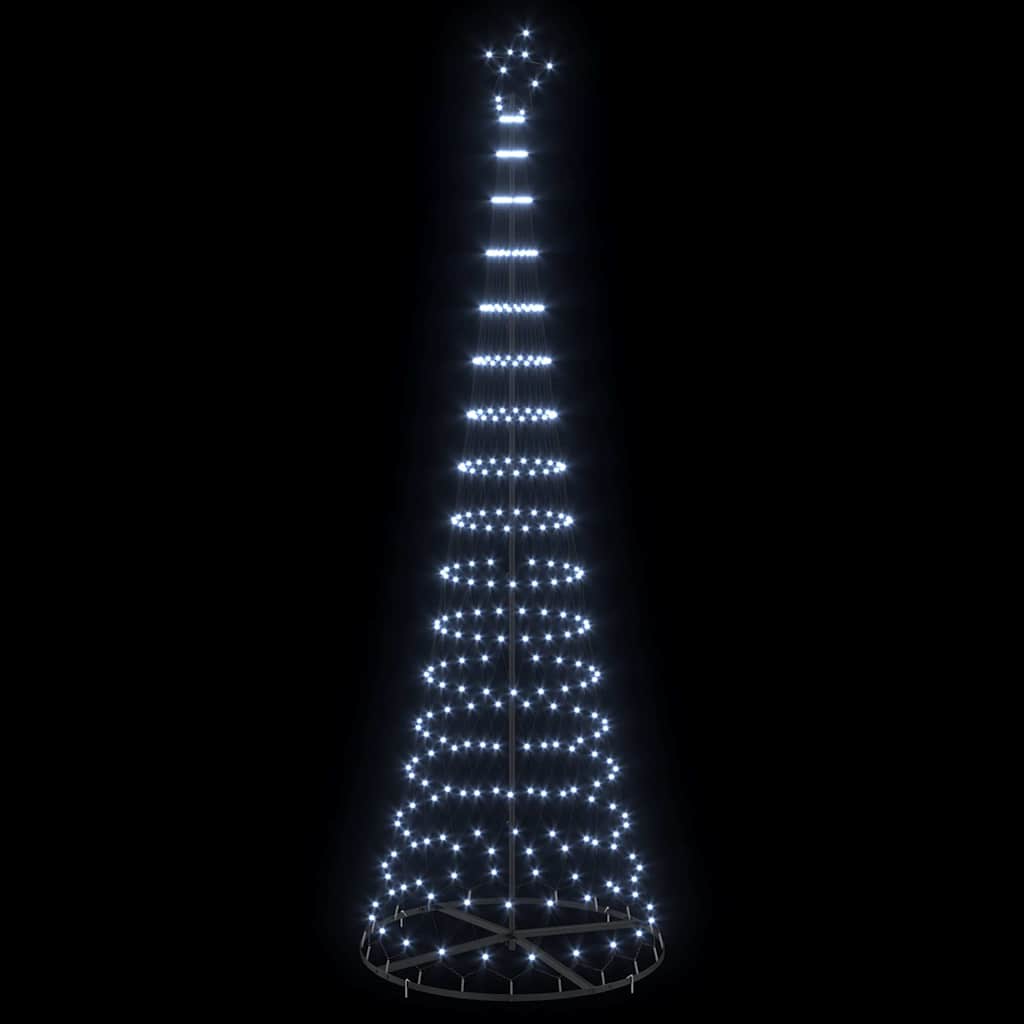 vidaXL LED Χριστουγεννιάτικο Δέντρο Ψυχρό λευκό 138.5 x 138.5 x 399 εκ