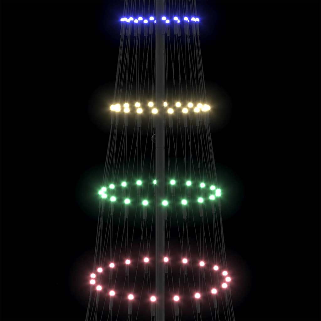 vidaXL LED Χριστουγεννιάτικο Δέντρο Πολύχρωμο 138.5 x 138.5 x 399 εκ