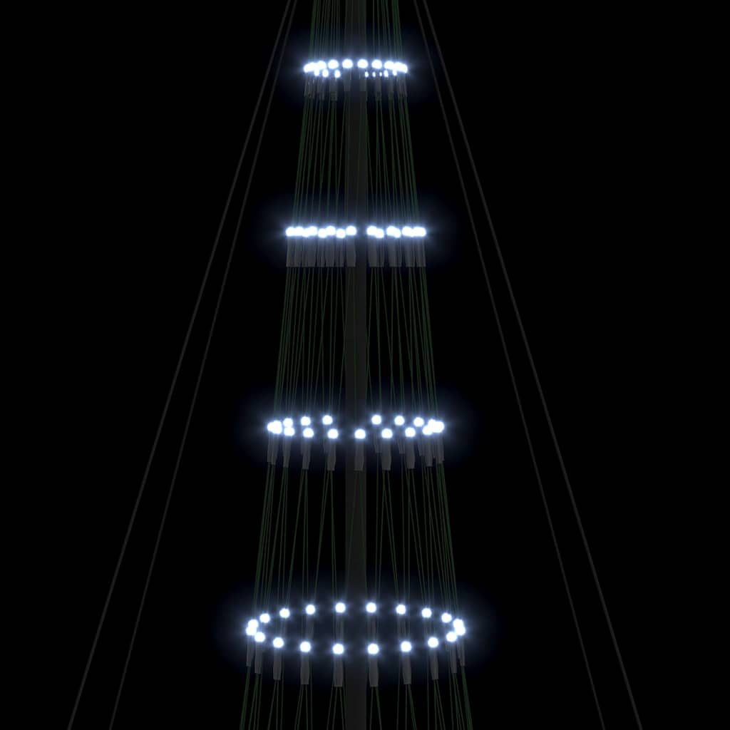 vidaXL LED Χριστουγεννιάτικο Δέντρο Ψυχρό λευκό 138.5 x 138.5 x 399 εκ