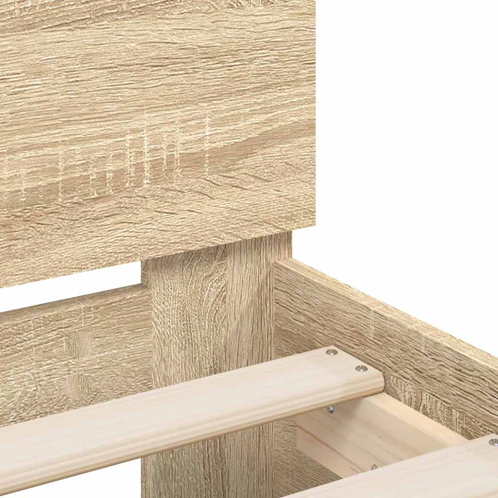 vidaXL Σκελετός Κρεβατιού Σονόμα 152 x 203 cm Επεξεργασμένο ξύλο