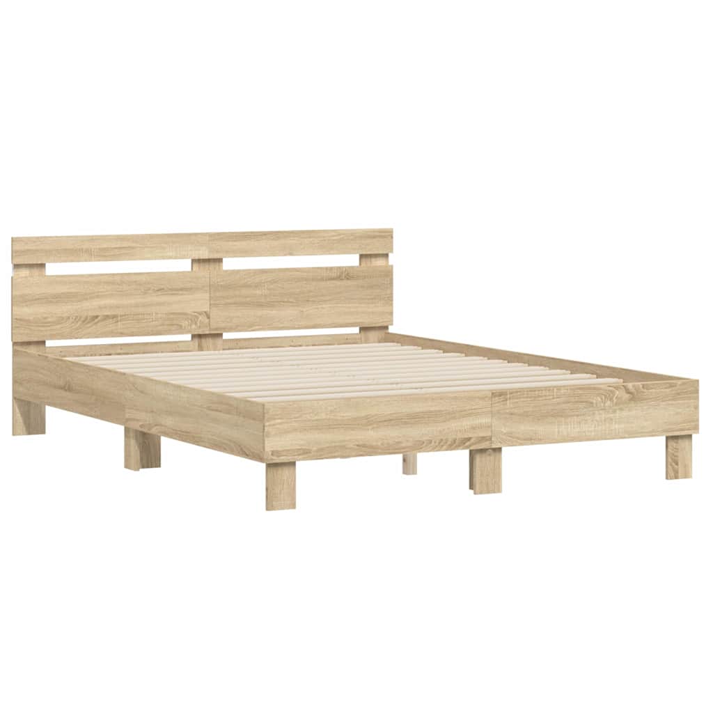 vidaXL Σκελετός Κρεβατιού Σονόμα 152 x 203 cm Επεξεργασμένο ξύλο