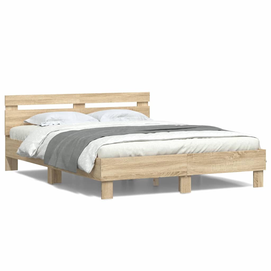 vidaXL Σκελετός Κρεβατιού Σονόμα 152 x 203 cm Επεξεργασμένο ξύλο