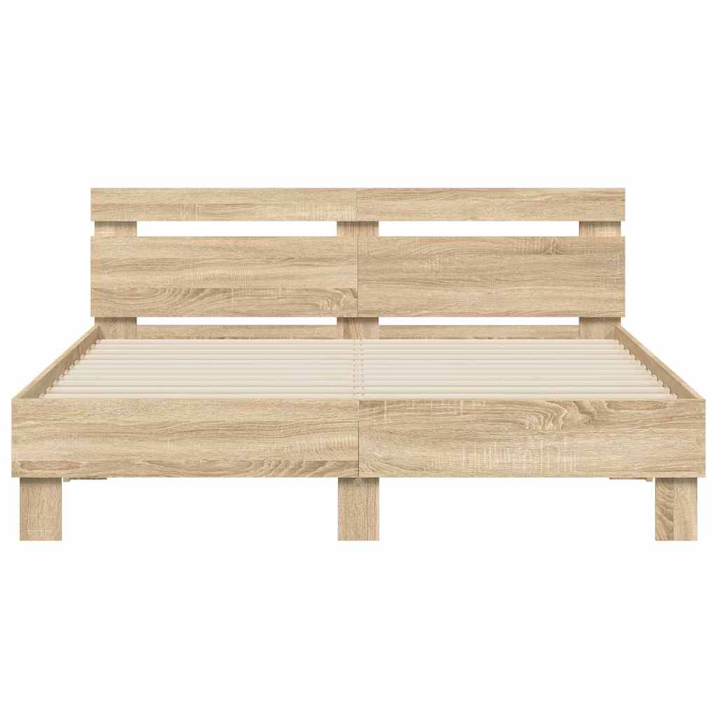 vidaXL Σκελετός Κρεβατιού Σονόμα 152 x 203 cm Επεξεργασμένο ξύλο