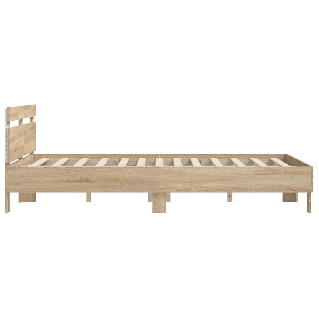 vidaXL Σκελετός Κρεβατιού Σονόμα 152 x 203 cm Επεξεργασμένο ξύλο