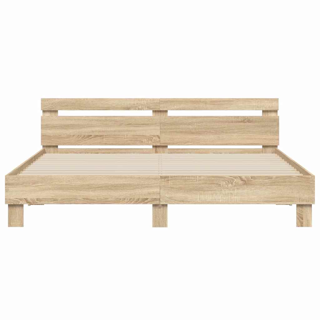vidaXL Σκελετός Κρεβατιού Σονόμα 193 x 203 cm Επεξεργασμένο ξύλο