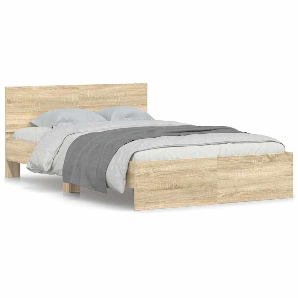 vidaXL Σκελετός Κρεβατιού Σονόμα 137 x 190 cm Επεξεργασμένο ξύλο