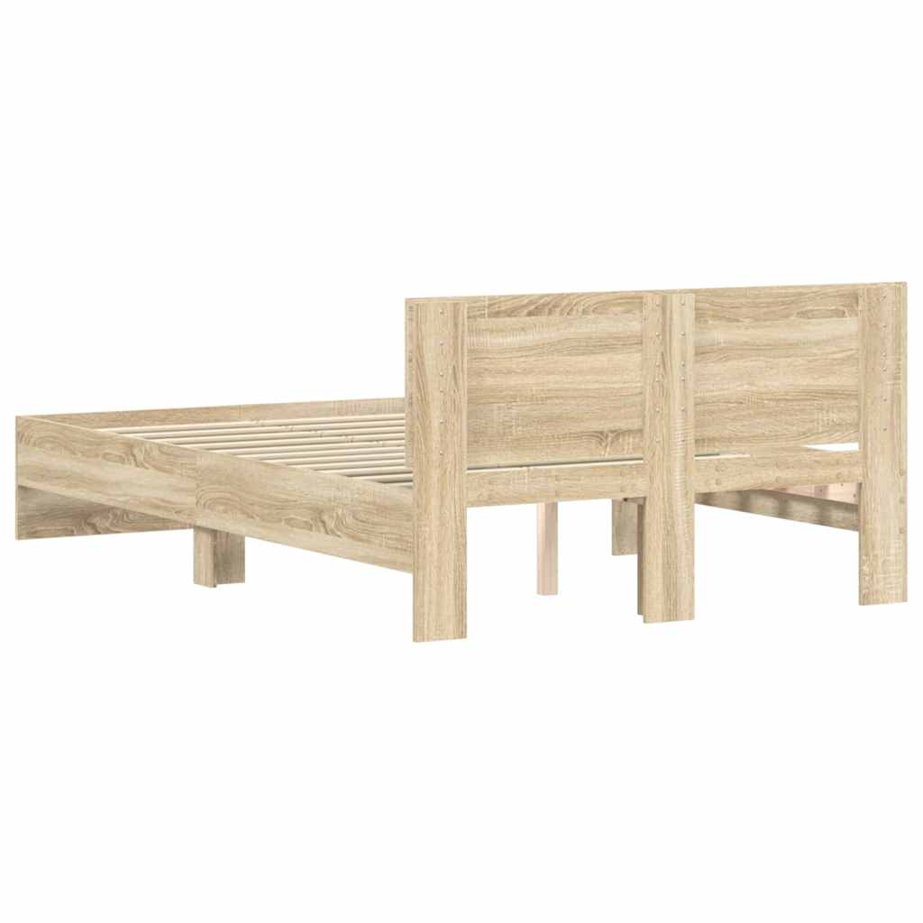 vidaXL Σκελετός Κρεβατιού Σονόμα 137 x 190 cm Επεξεργασμένο ξύλο