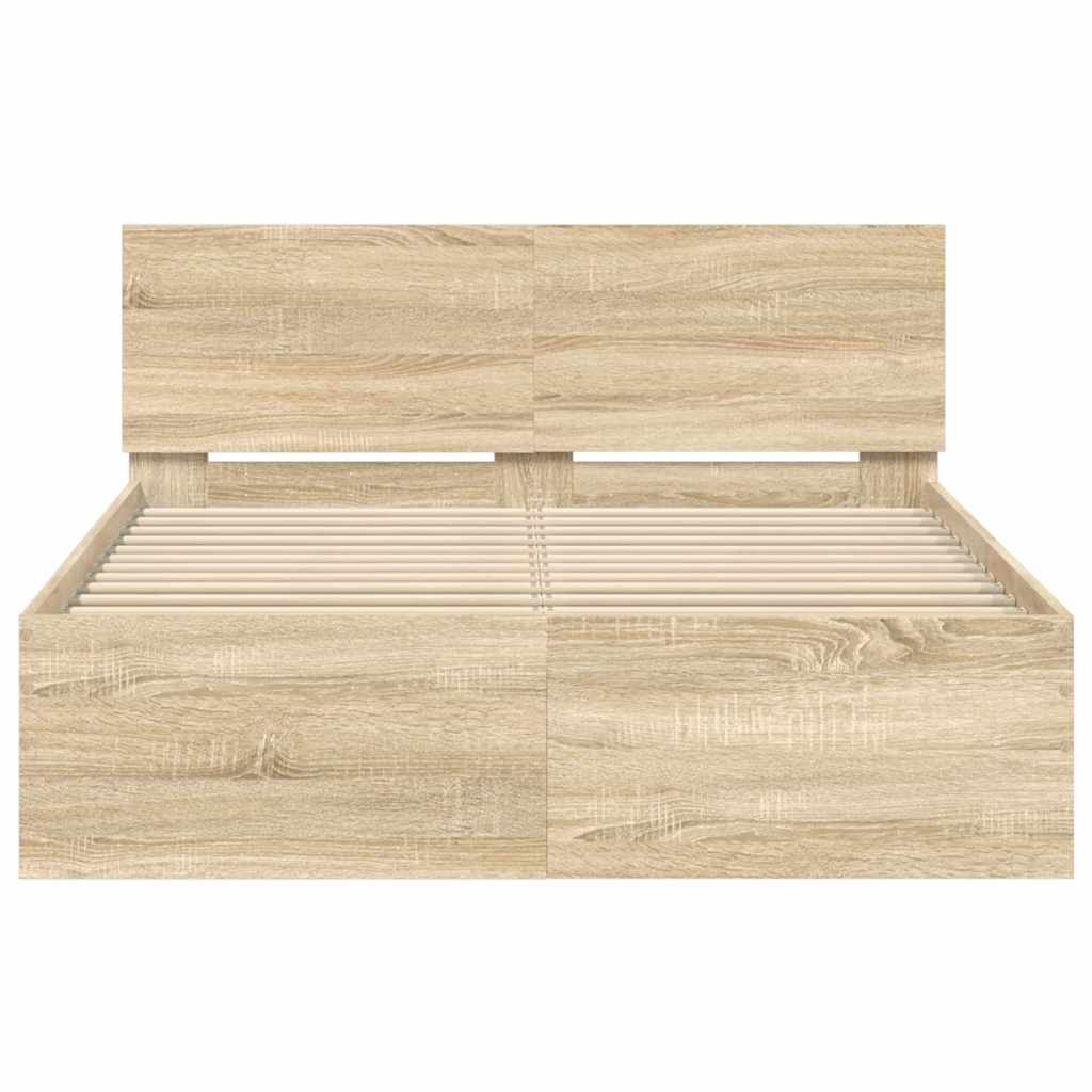vidaXL Σκελετός Κρεβατιού Σονόμα 137 x 190 cm Επεξεργασμένο ξύλο
