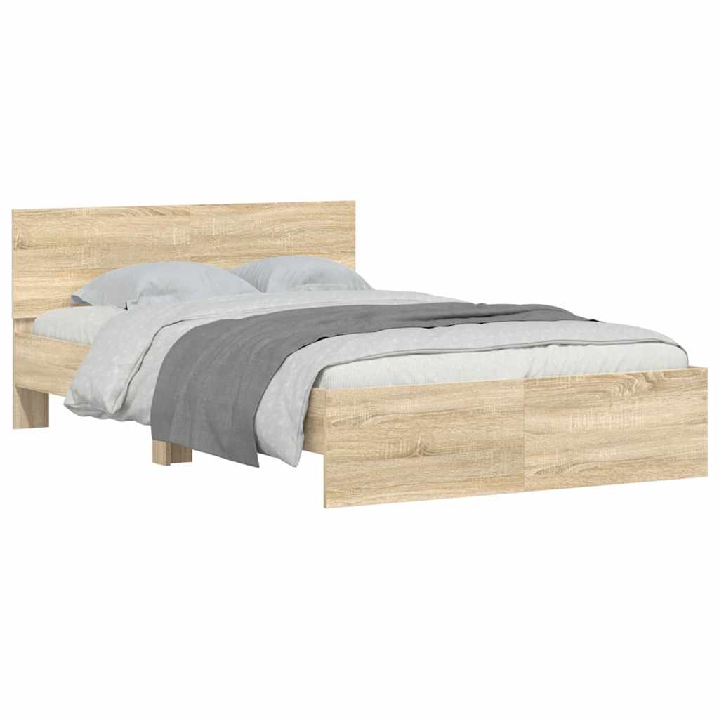 vidaXL Σκελετός Κρεβατιού Σονόμα 137 x 190 cm Επεξεργασμένο ξύλο