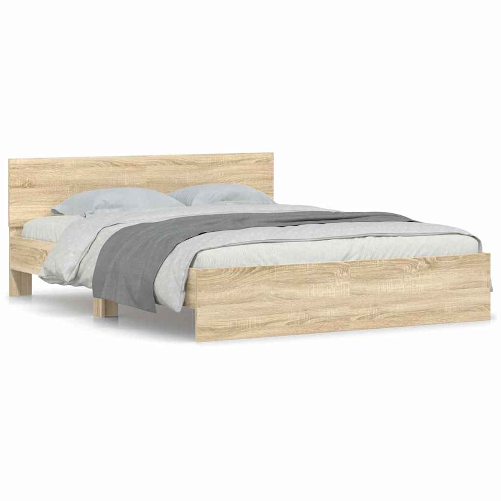 vidaXL Σκελετός Κρεβατιού Σονόμα 152 x 203 cm Επεξεργασμένο ξύλο