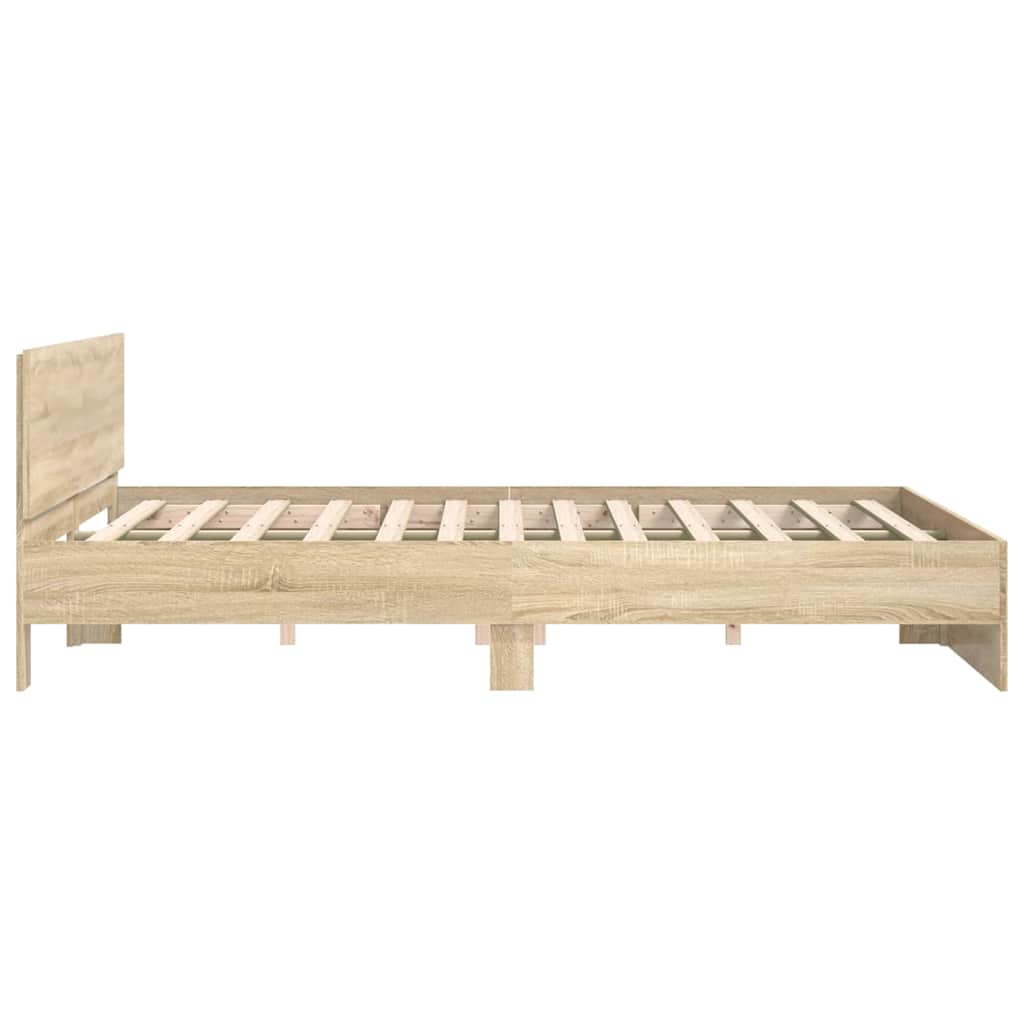 vidaXL Σκελετός Κρεβατιού Σονόμα 152 x 203 cm Επεξεργασμένο ξύλο