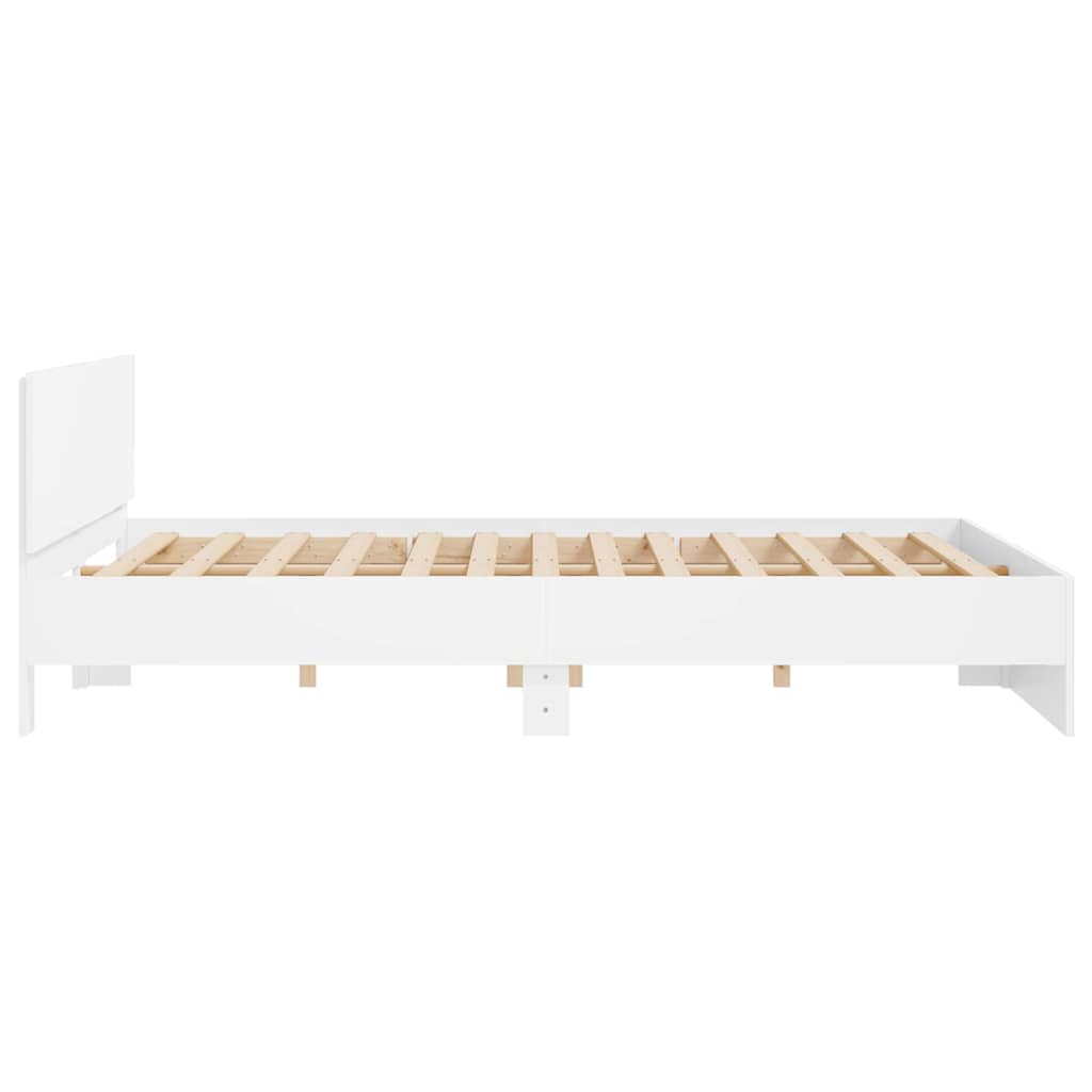vidaXL Σκελετός Κρεβατιού Λευκό 193 x 203 cm Επεξεργασμένο ξύλο
