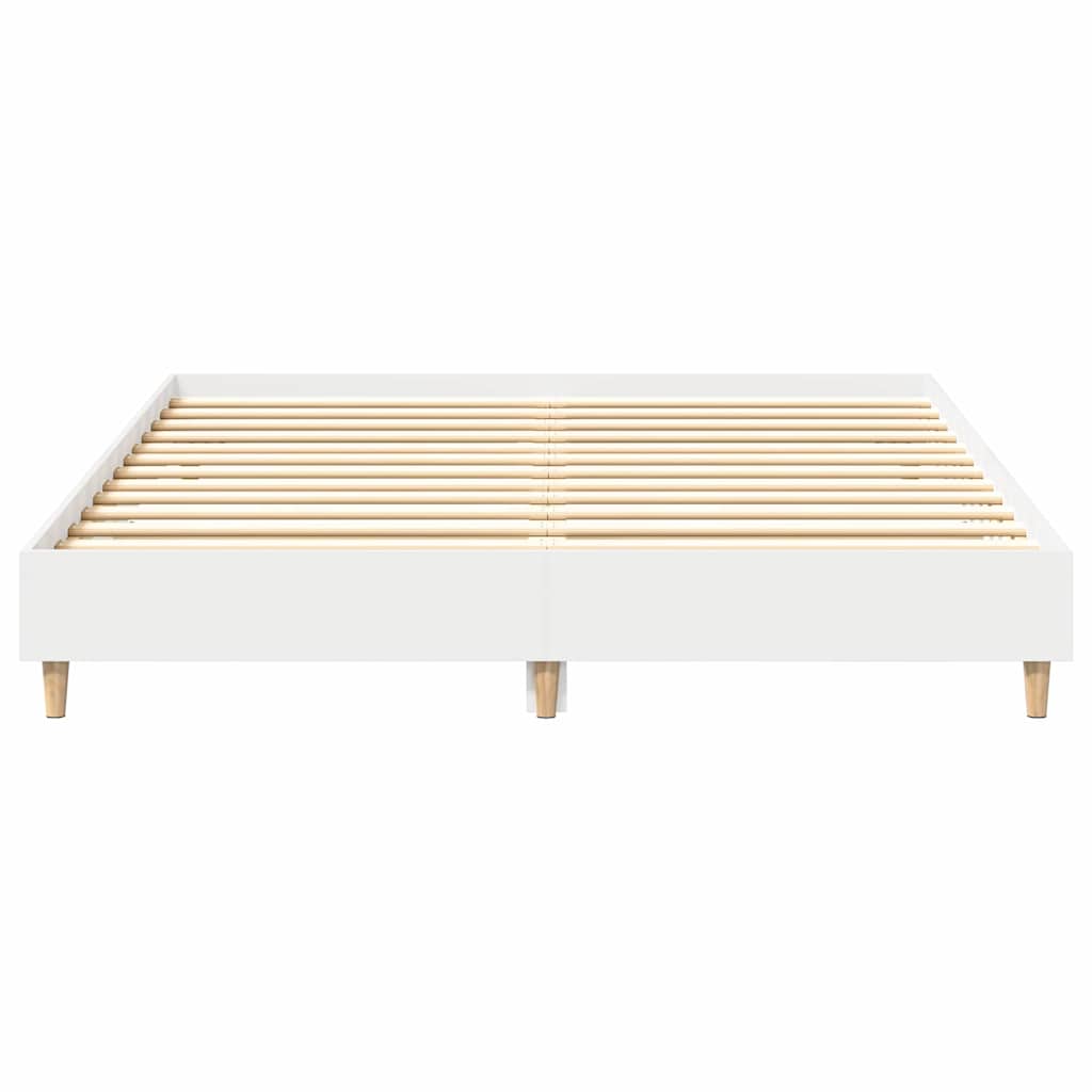 vidaXL Σκελετός Κρεβατιού 2 pcs Λευκό 152 x 203 cm Επεξεργασμένο ξύλο