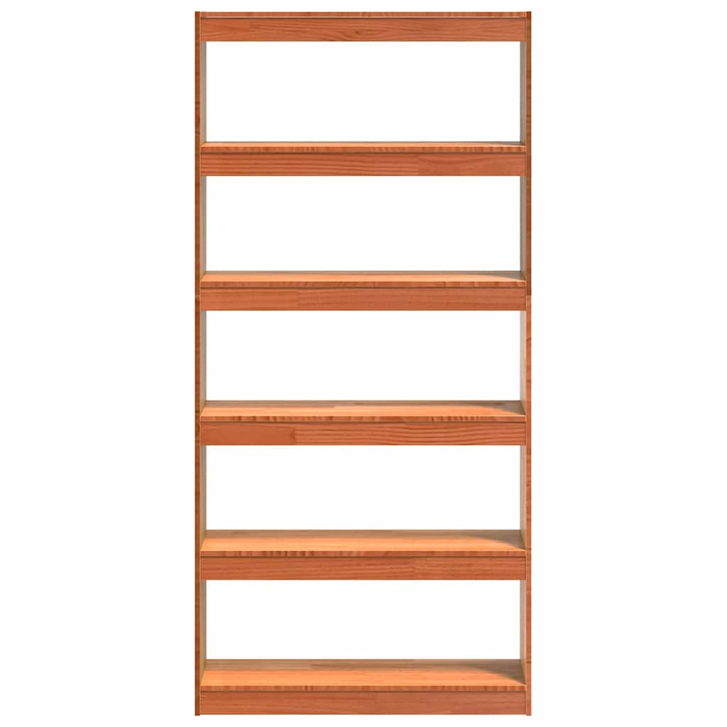 vidaXL Βιβλιοθήκη Κερωτό καφέ 80 x 30 x 167,5 εκ Στερεά ξυλεία πεύκου