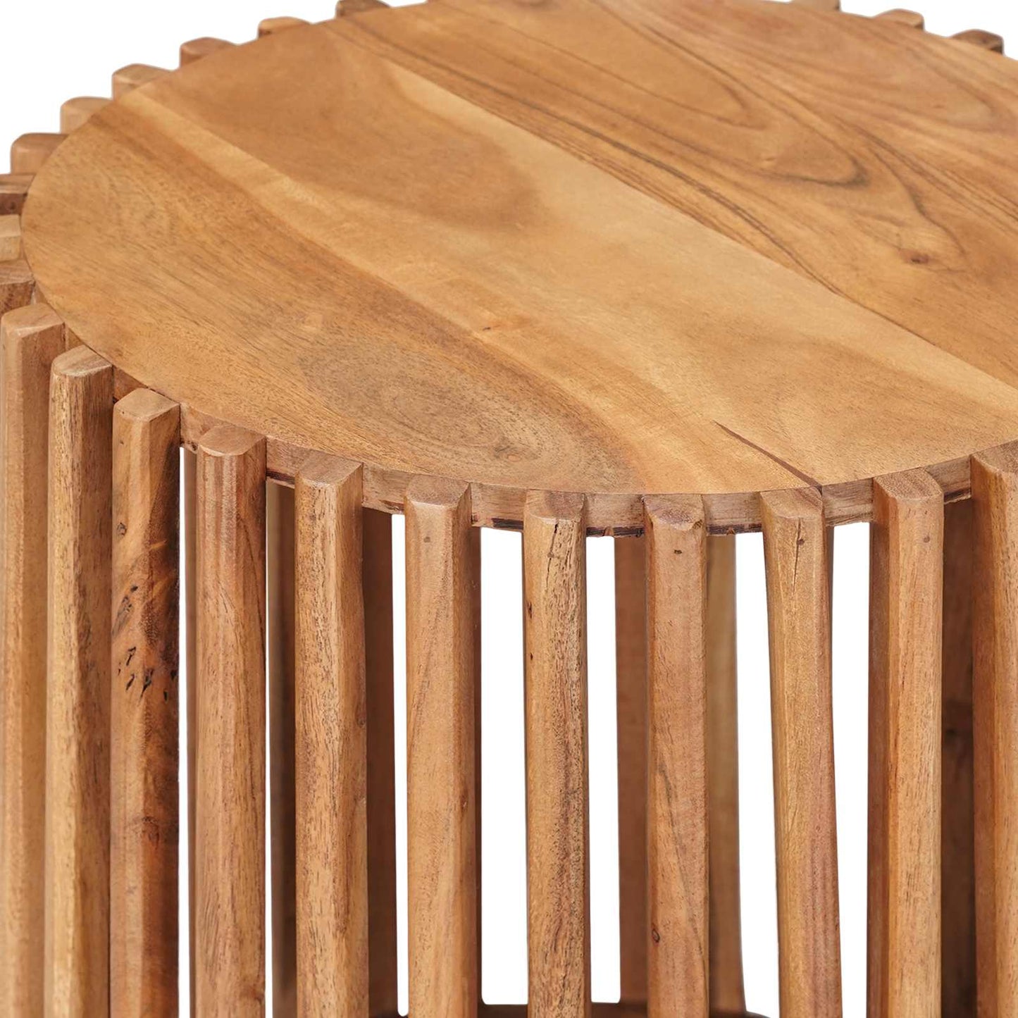 vidaXL Χειροποίητο Σετ Τραπεζιών 2 pcs Καφέ Τίκ 40 x 40 x 45 cm