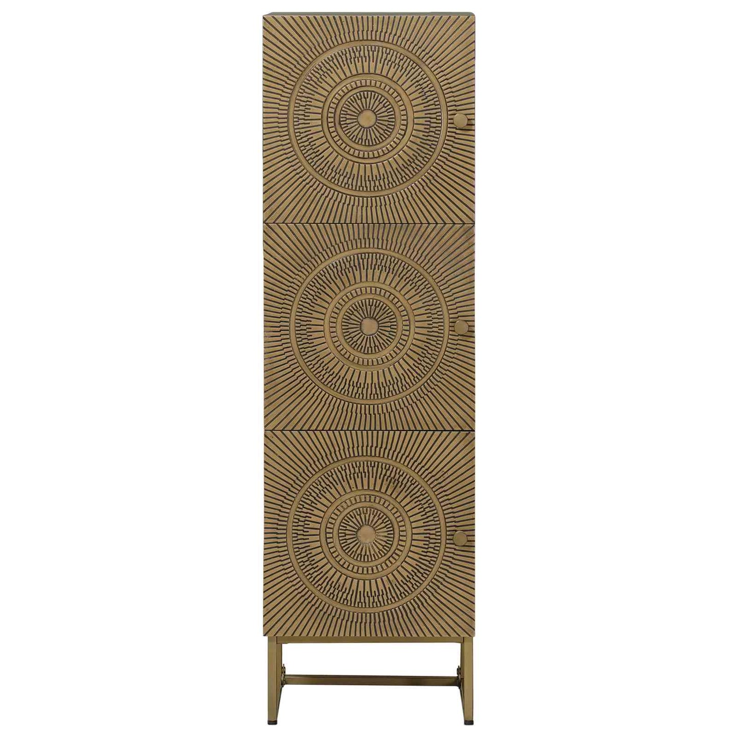 vidaXL Highboard Ορείχαλκος 35 x 30 x 120 cm