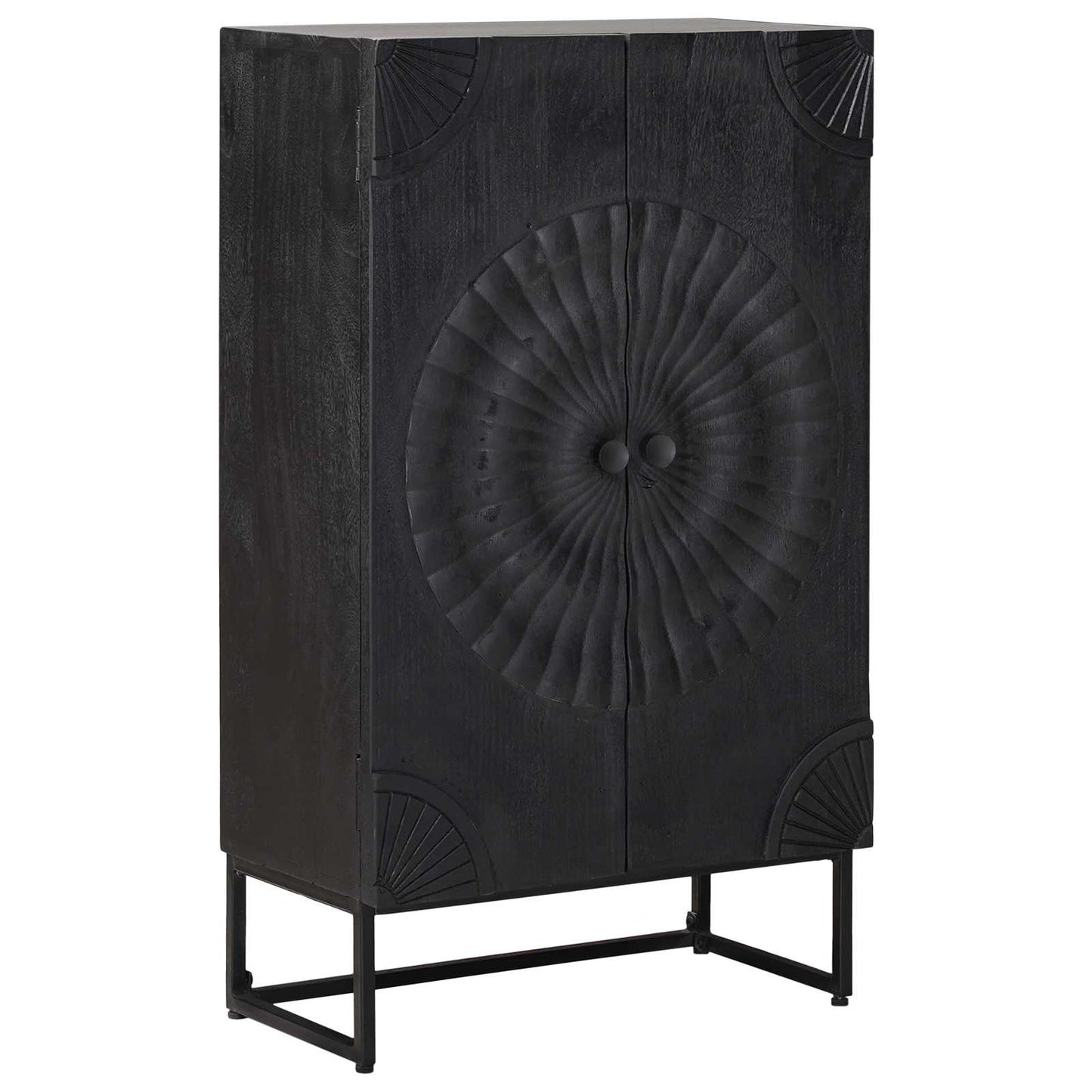 vidaXL Highboard Μαύρο 55 x 30 x 95 εκ