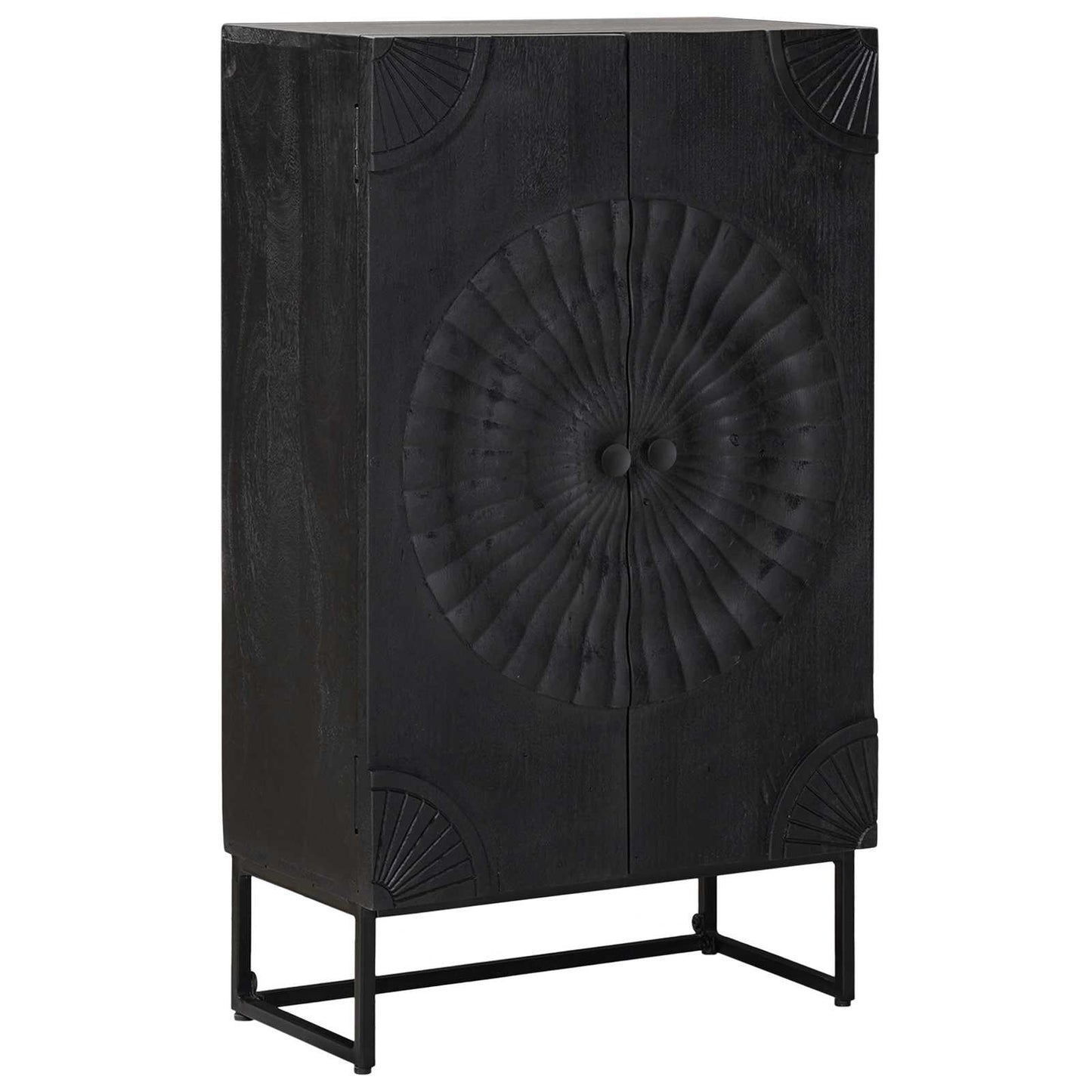 vidaXL Highboard Μαύρο 55 x 30 x 95 εκ