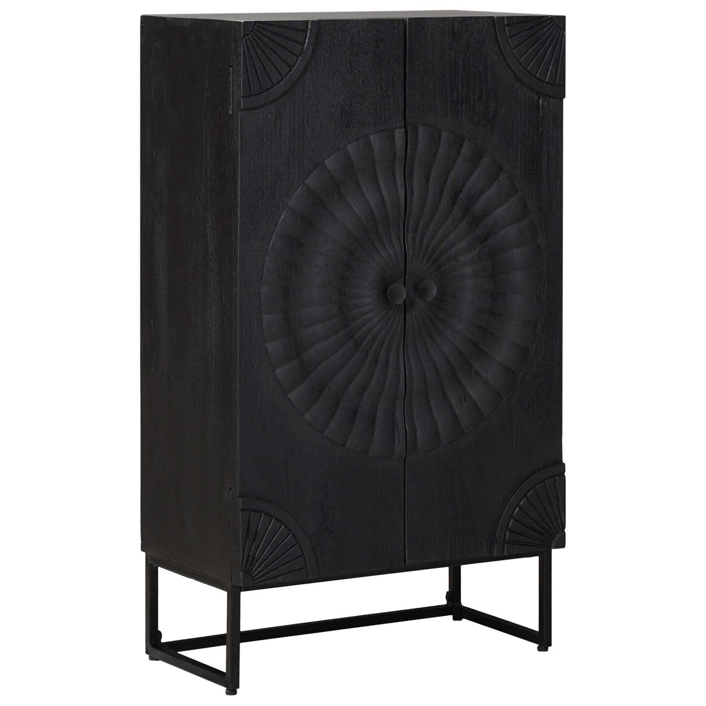vidaXL Highboard Μαύρο 55 x 30 x 95 εκ