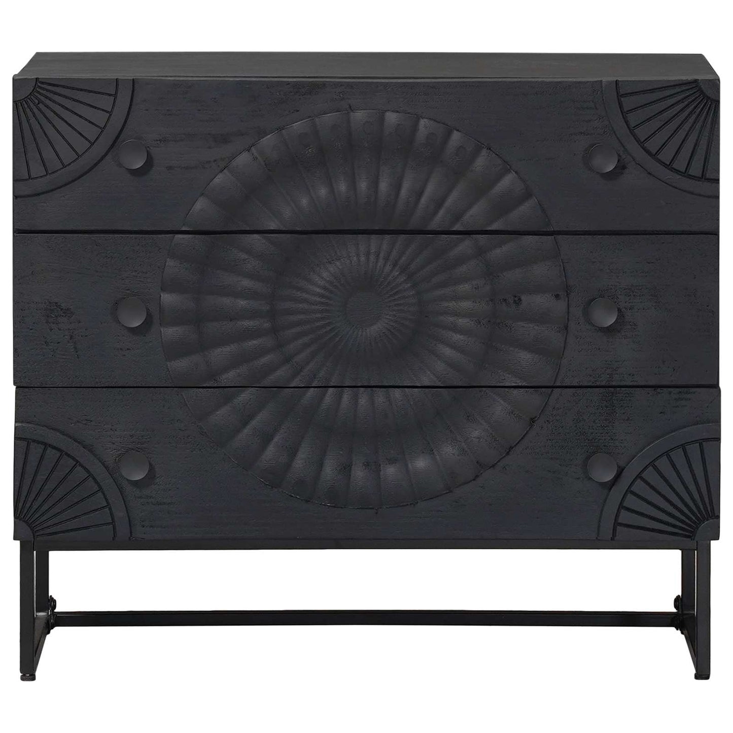 vidaXL Ντουλάπι με Συρτάρια με συρτάρι Μαύρο 75 x 30 x 65 εκ
