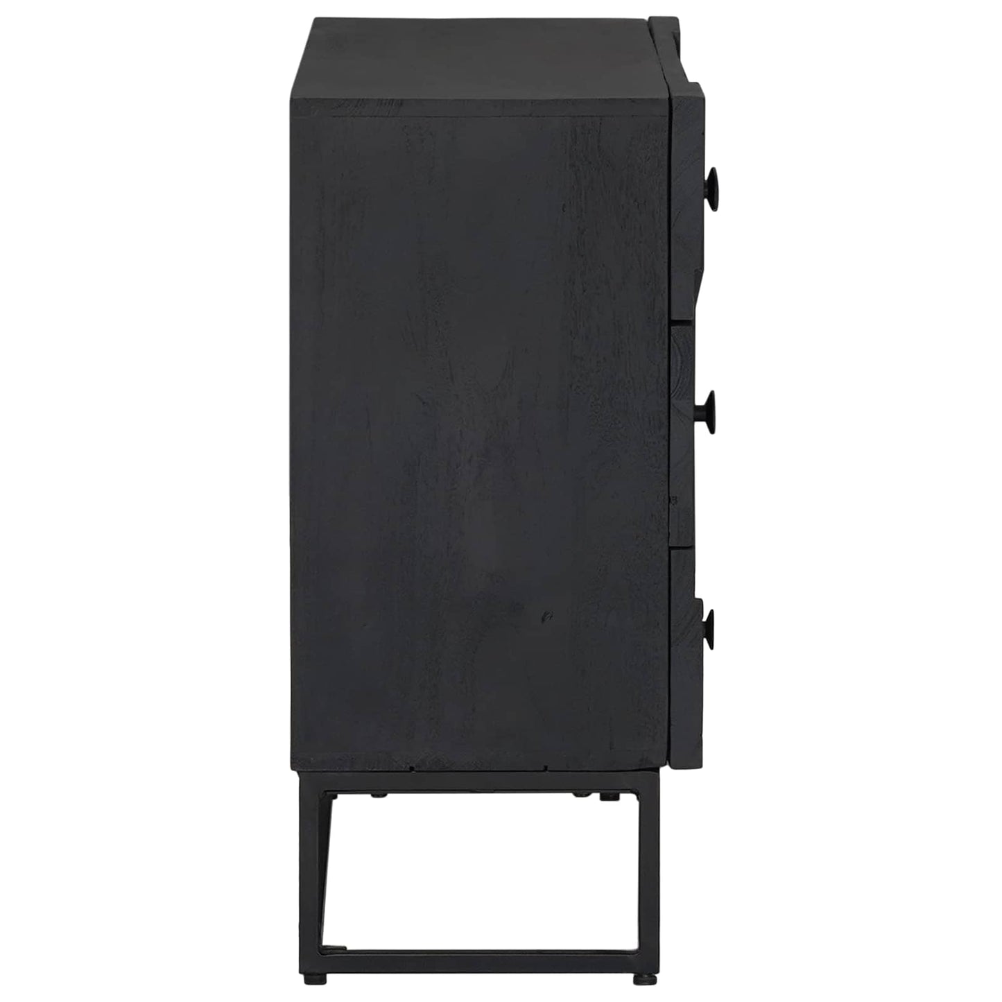vidaXL Ντουλάπι με Συρτάρια με συρτάρι Μαύρο 75 x 30 x 65 εκ
