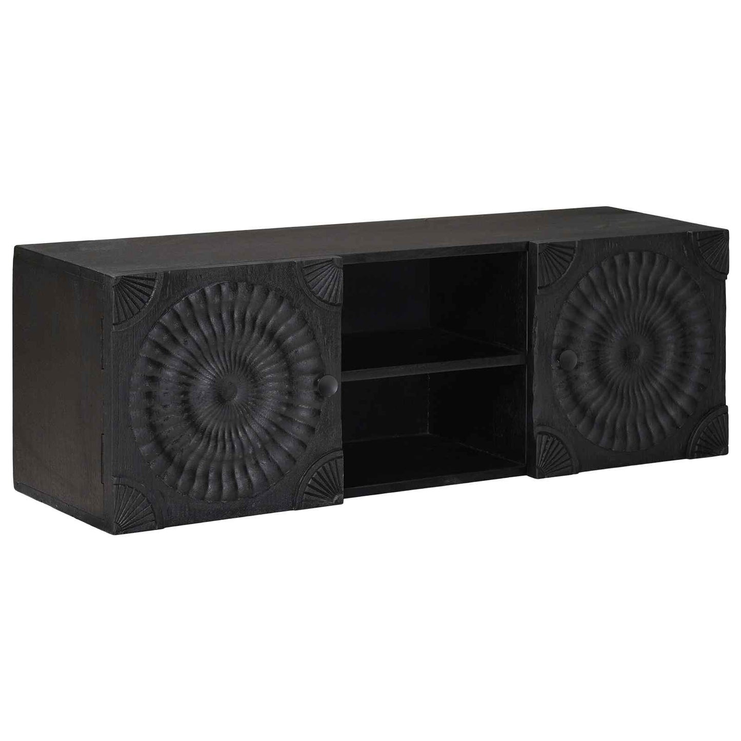 vidaXL Ντουλάπι TV με ράφι με αποθήκευση Μαύρο 105 x 30 x 35 εκ