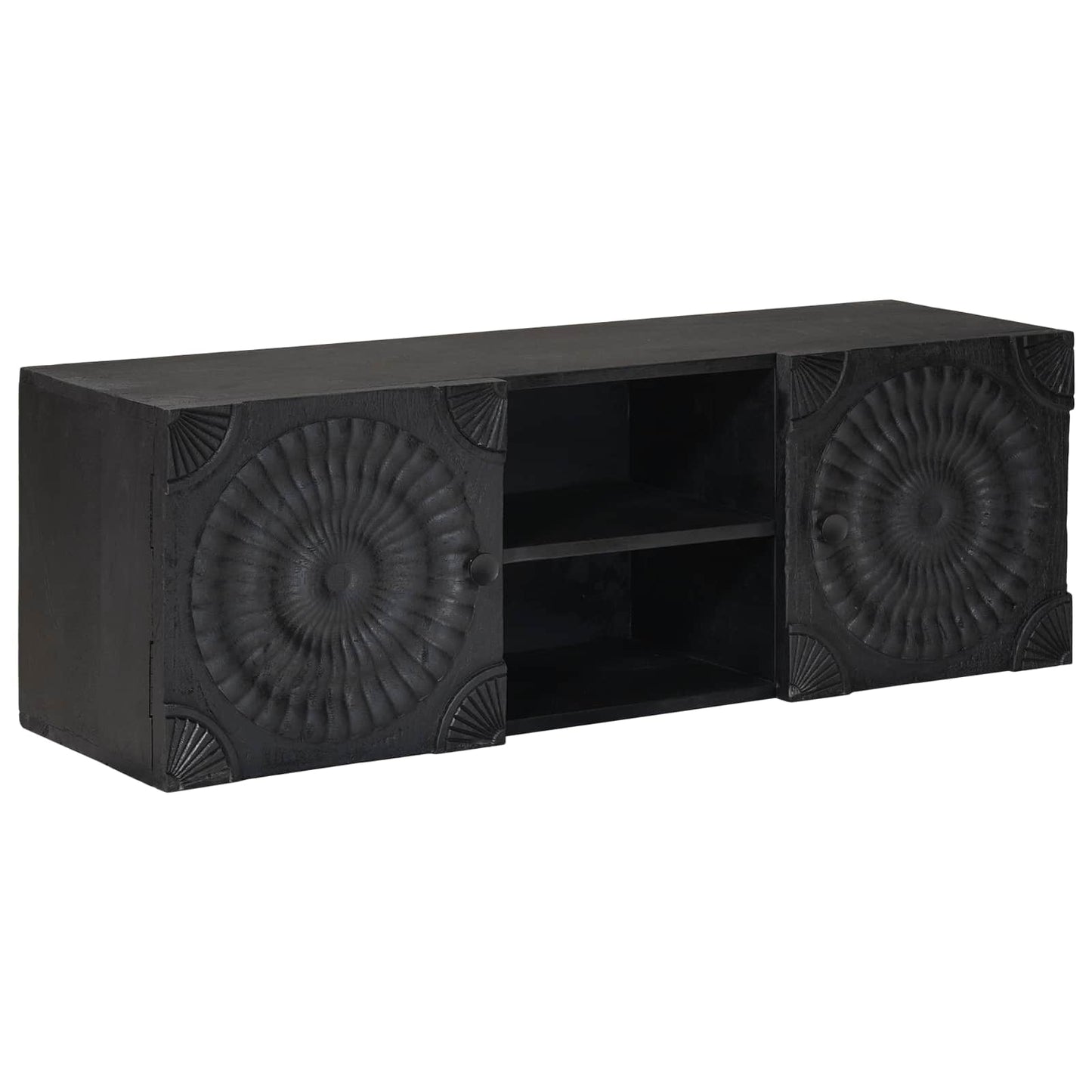 vidaXL Ντουλάπι TV με ράφι με αποθήκευση Μαύρο 105 x 30 x 35 εκ