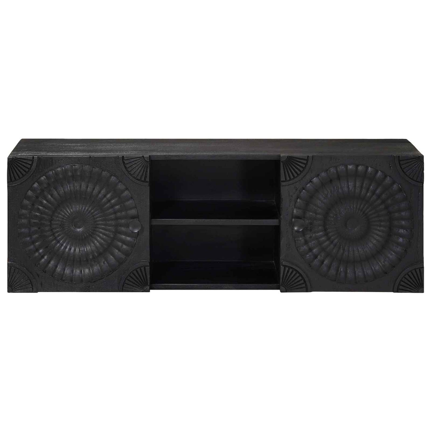 vidaXL Ντουλάπι TV με ράφι με αποθήκευση Μαύρο 105 x 30 x 35 εκ