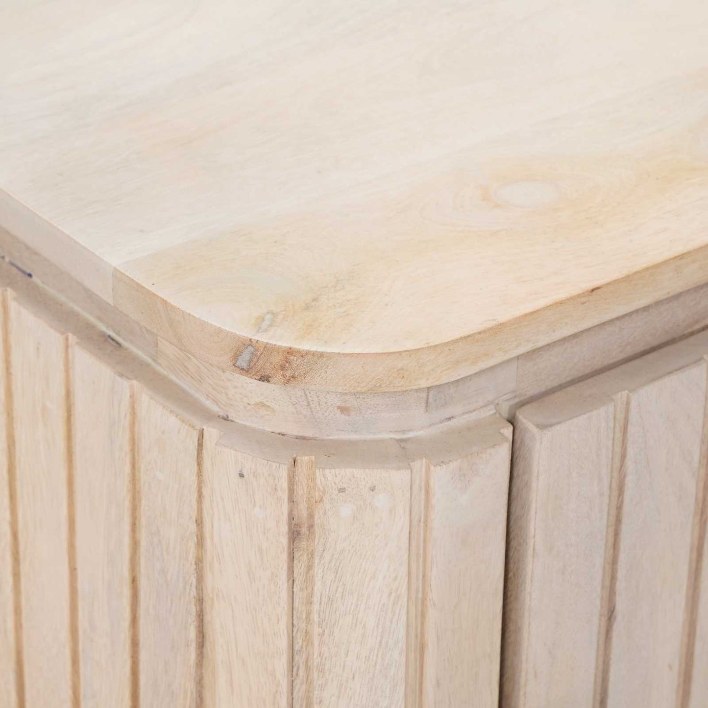 vidaXL Χειροποίητο Κομοδίνο Λευκό 40 x 30 x 45 cm Στερεό ξύλο μάνγκο