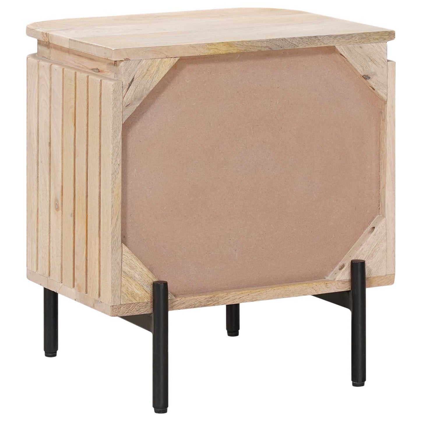 vidaXL Χειροποίητο Κομοδίνο Λευκό 40 x 30 x 45 cm Στερεό ξύλο μάνγκο