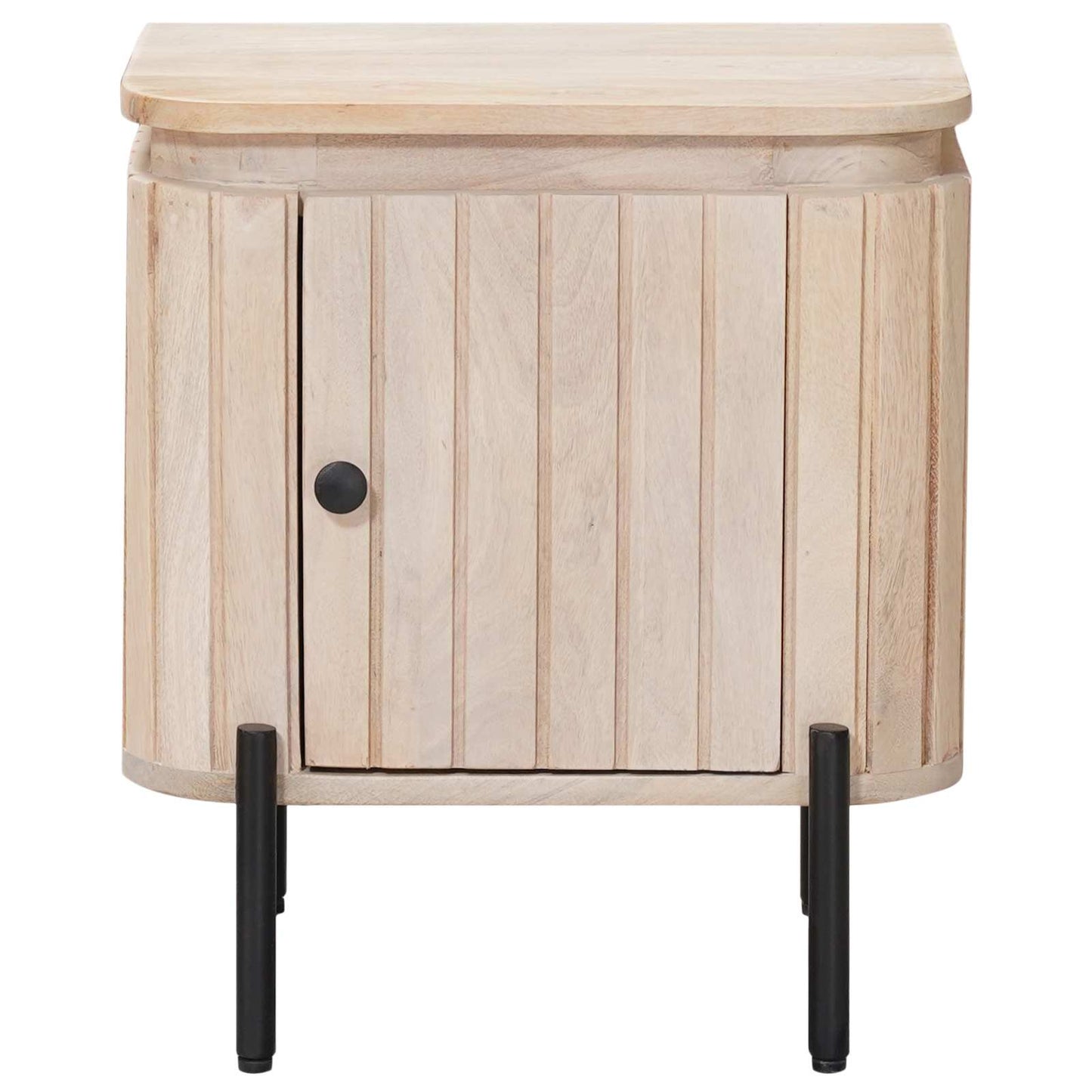 vidaXL Χειροποίητο Κομοδίνο Λευκό 40 x 30 x 45 cm Στερεό ξύλο μάνγκο
