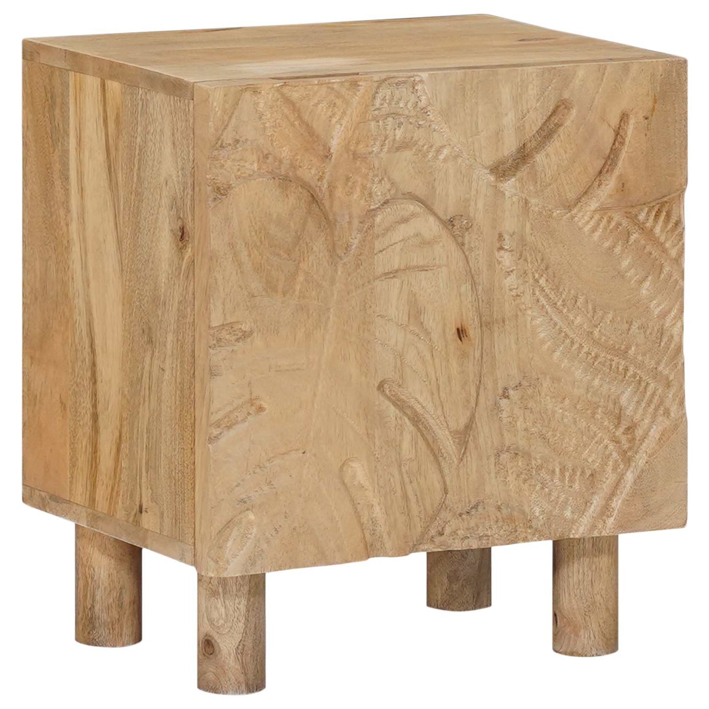 vidaXL Χειροποίητο Κομοδίνο Καφέ Τίκ 40 x 30 x 45 cm
