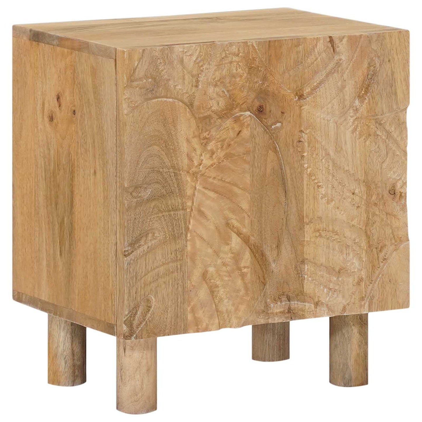 vidaXL Χειροποίητο Κομοδίνο Καφέ Τίκ 40 x 30 x 45 cm