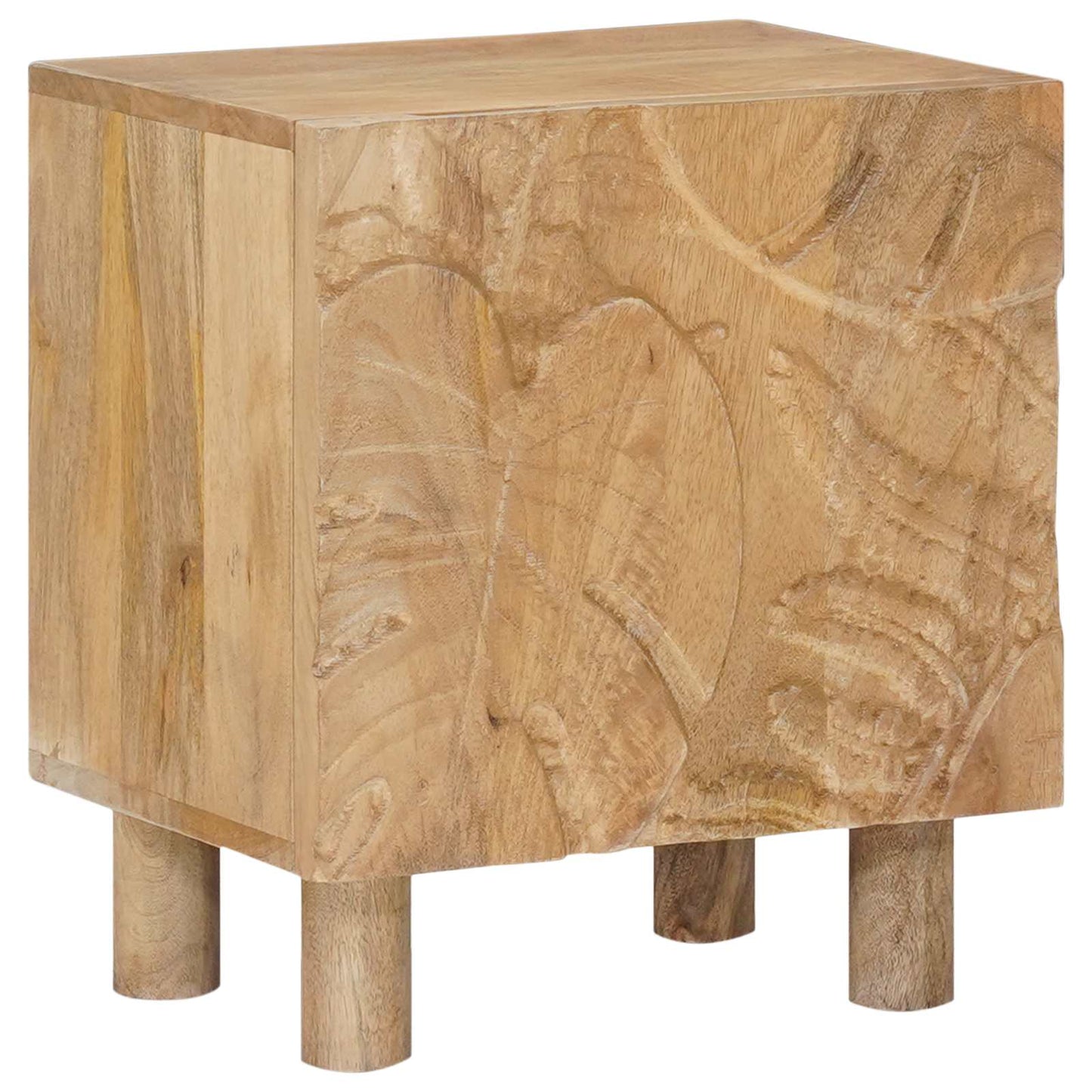vidaXL Χειροποίητο Κομοδίνο Καφέ Τίκ 40 x 30 x 45 cm