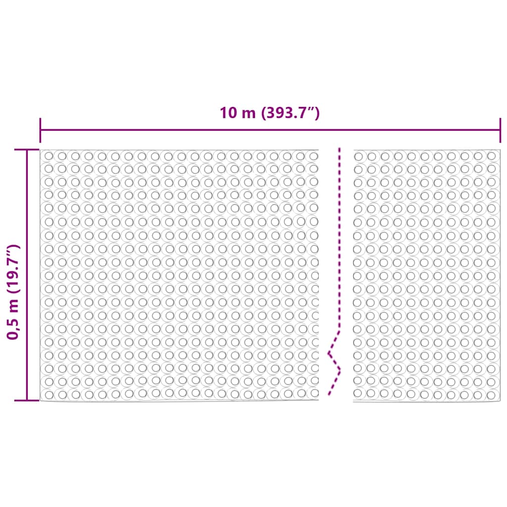 vidaXL Δισκίο αποστράγγισης Μαύρο 0,5 x 10 μ. HDPE