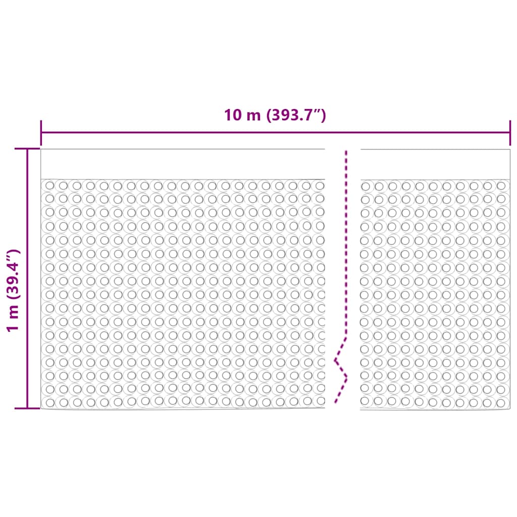 vidaXL Δισκίο αποστράγγισης Μαύρο 1 x 10 m HDPE