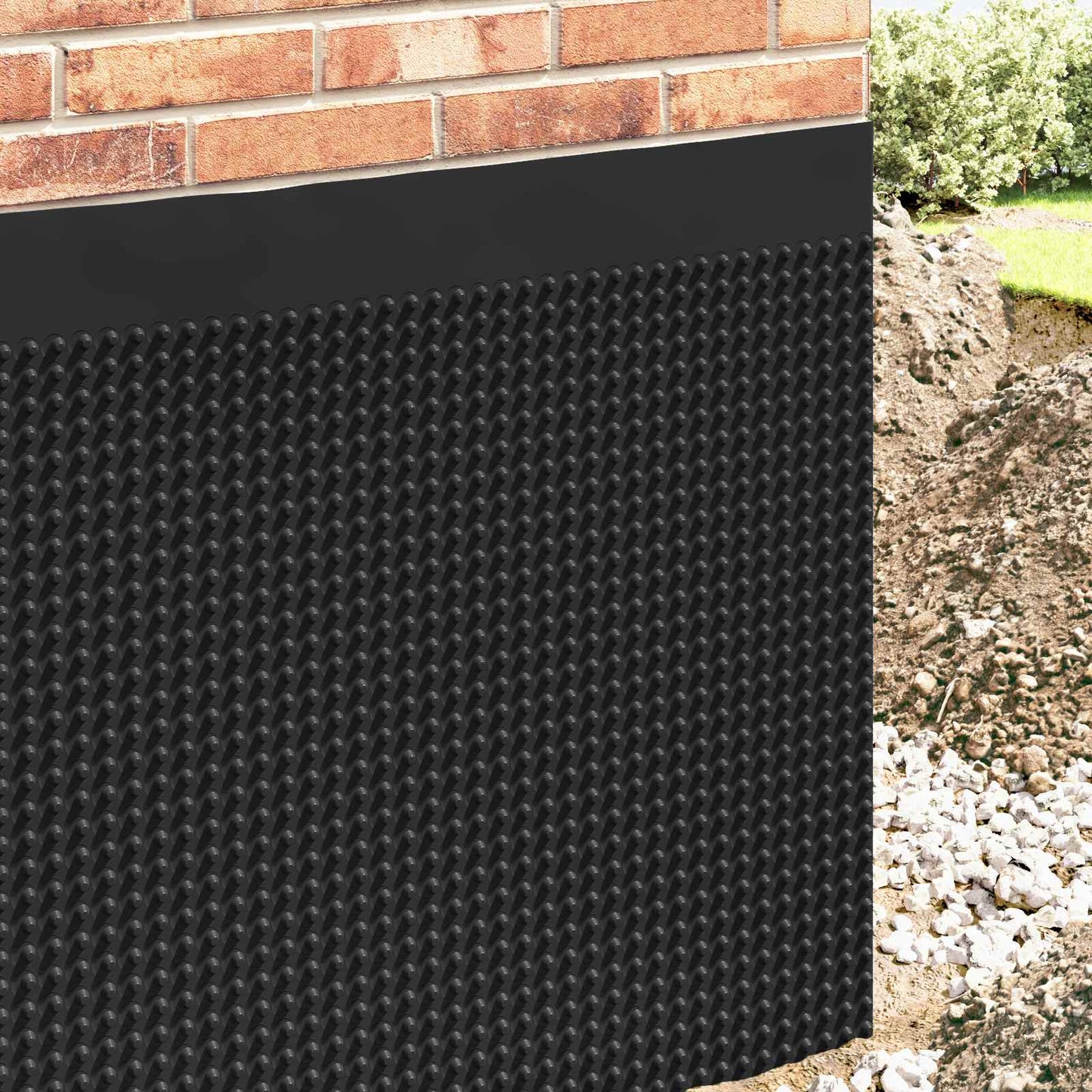 vidaXL Κυματοειδές Φύλλο Αποχέτευσης Μαύρο 1 x 20 m HDPE