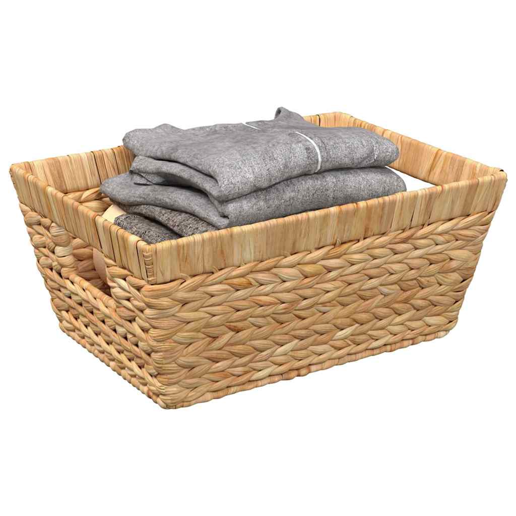 vidaXL Καλάθια Αποθήκευσης 2 pcs Φυσικό 38 x 28 x 15 εκ Υάκινθος νερού