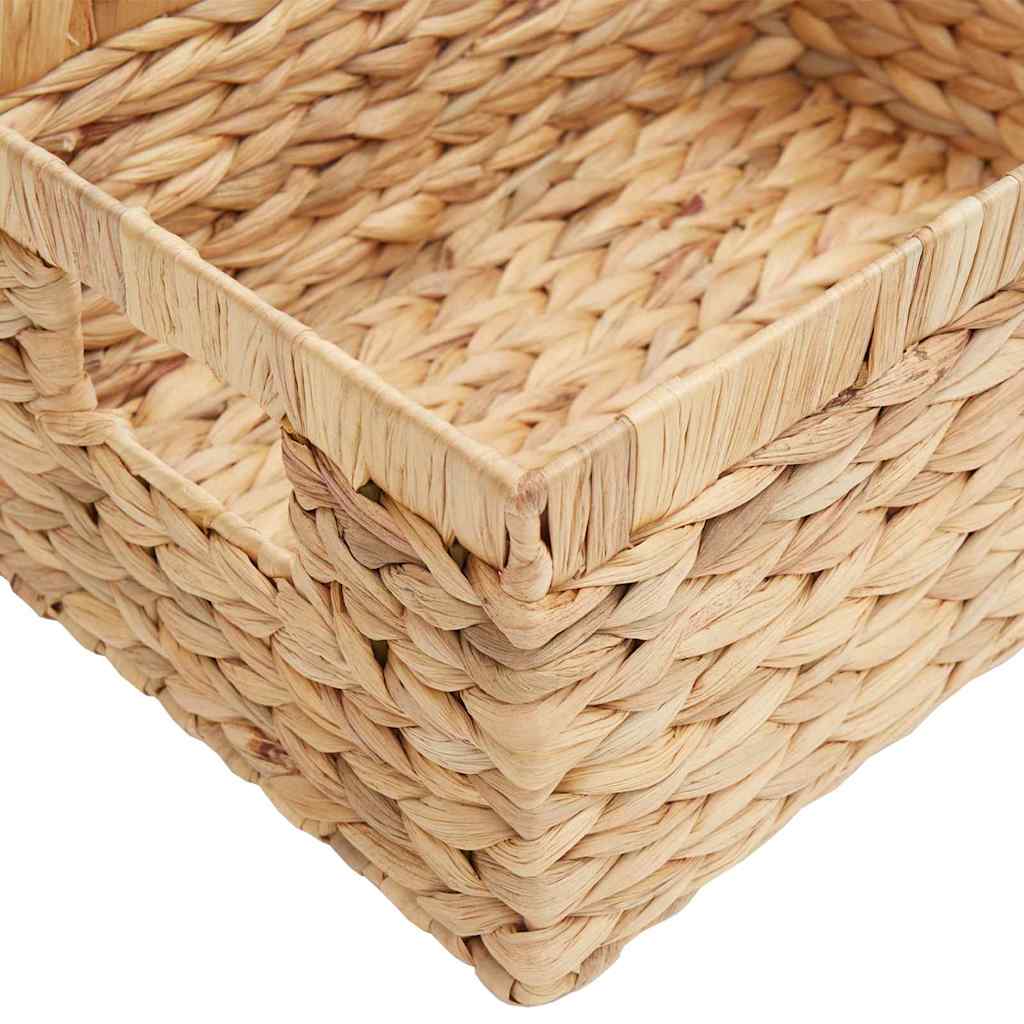 vidaXL Καλάθια Αποθήκευσης 3 pcs Φυσικό 40 x 30 x 18 εκ Υάκινθος νερού